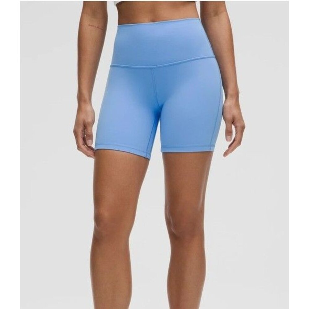 NWT Lululemon Align High Rise Short 6" Aero Blue Women's Size 4 Nulu Yoga